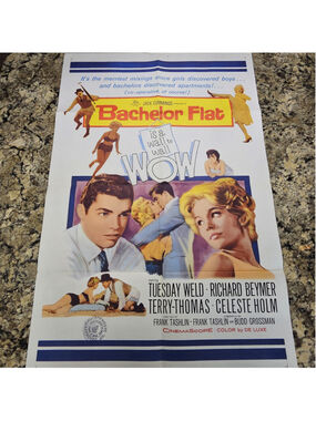 1961 Bachelor Flat Movie Poster One Sheet 27x41 Tuesday Weld Richard...